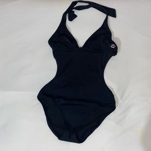 Black one piece swimsuit